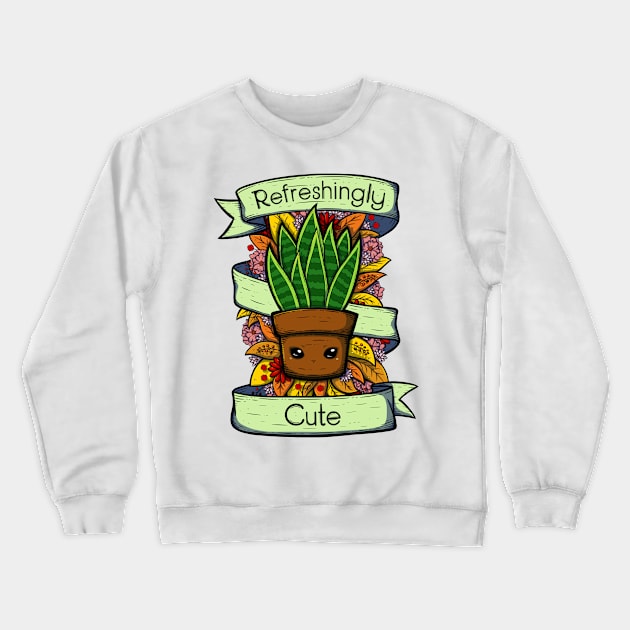 Cute Snake Plant Crewneck Sweatshirt by zarya_kiqo